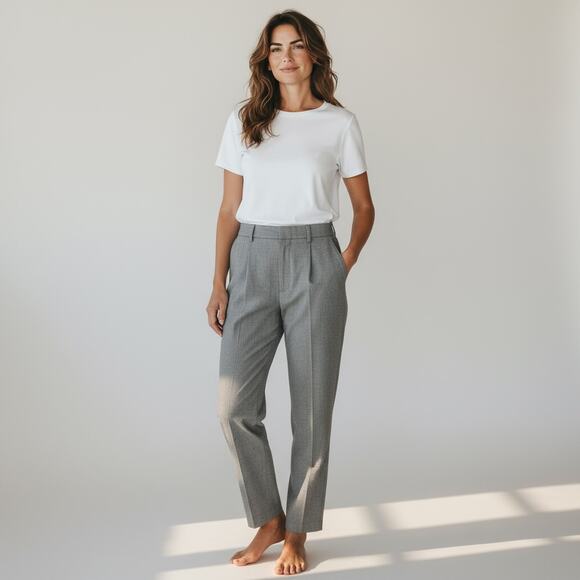 Brunello Cucinelli Pants - Brunello Cucinelli 100% Wool Monili Gray Pants